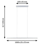 Paulmann LED Pendelleuchte Lento 2700K 3495lm 42W Chrom matt höhenverstellbar