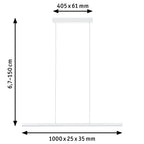 Paulmann LED Pendelleuchte Lento 2700K 3495lm 42W Weiß höhenverstellbar