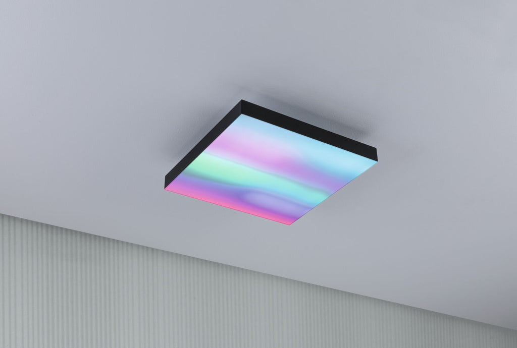 Paulmann LED Panel Velora Rainbow eckig 295x295mm 1140lm RGBW Schwarz