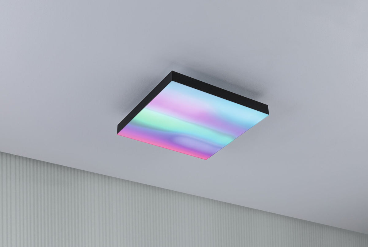 Paulmann LED Panel Velora Rainbow eckig 295x295mm 1140lm RGBW Schwarz