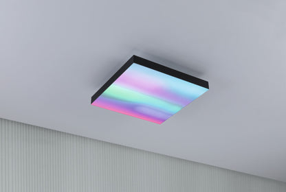 Paulmann LED Panel Velora Rainbow eckig 295x295mm 1140lm RGBW Schwarz