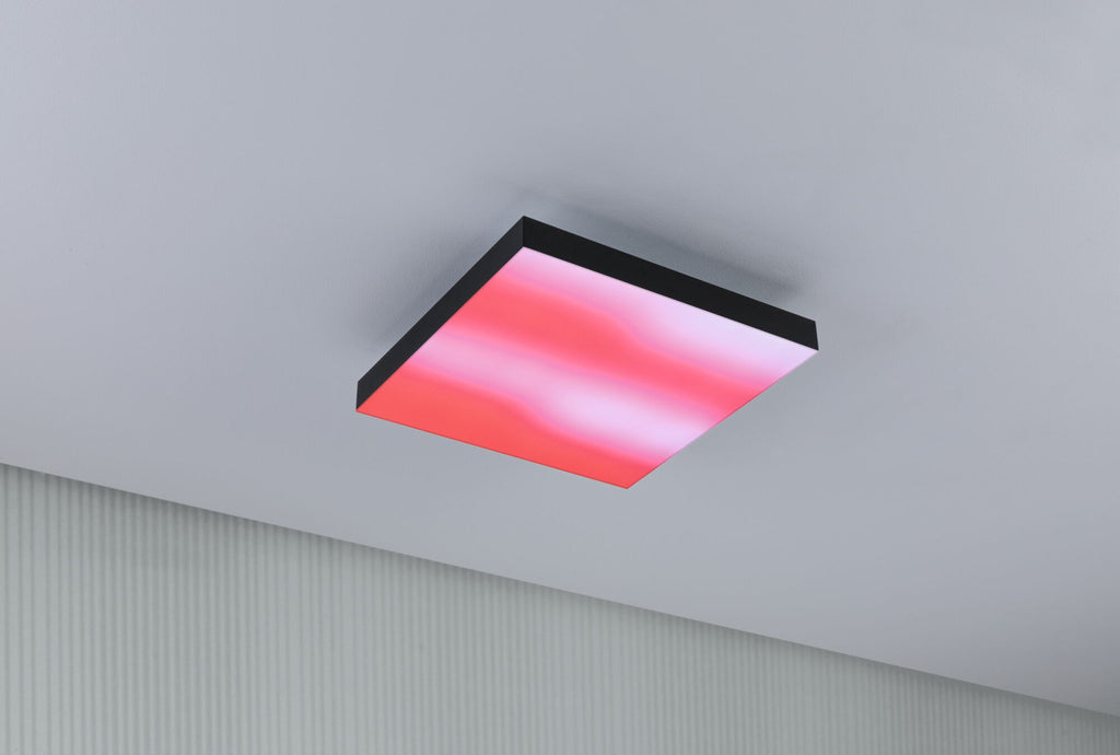 Paulmann LED Panel Velora Rainbow eckig 295x295mm 1140lm RGBW Schwarz