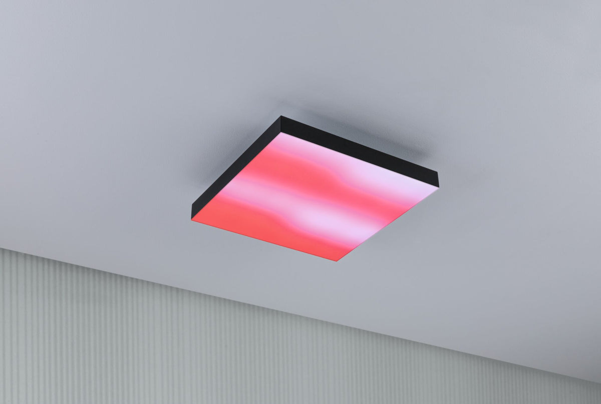 Paulmann LED Panel Velora Rainbow eckig 295x295mm 1140lm RGBW Schwarz