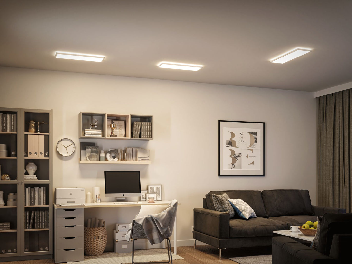 Paulmann LED Panel Atria Shine eckig 580x200mm 1800lm 4000K Weiß