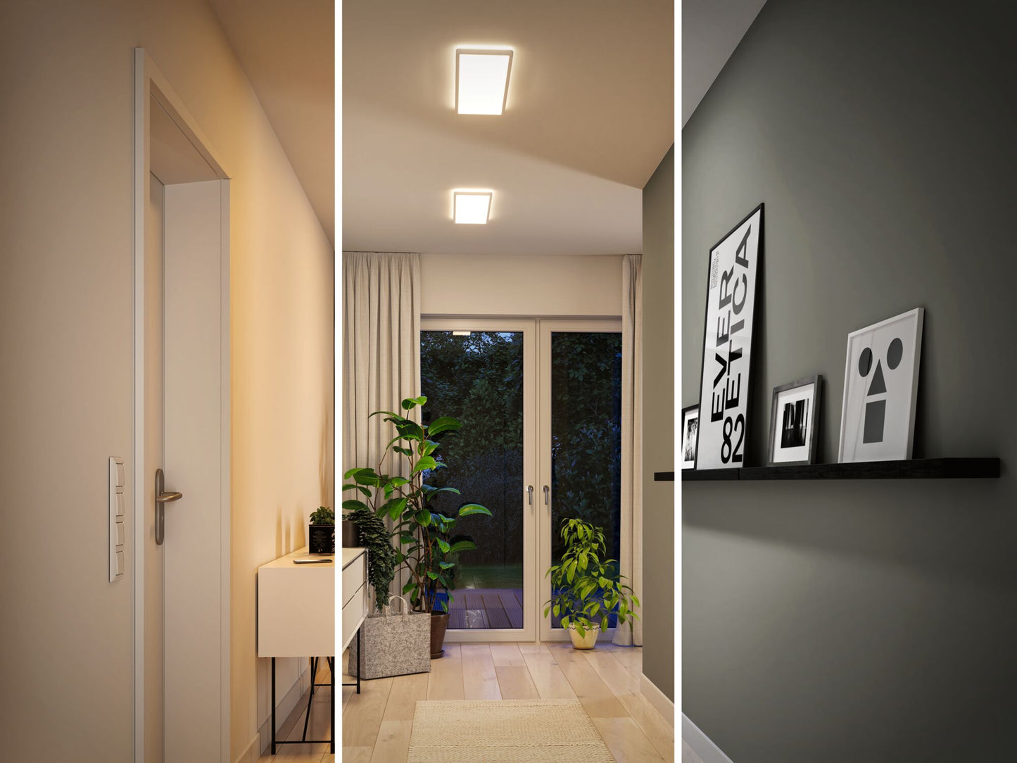 Paulmann LED Panel Atria Shine 3-Step-Dim eckig 580x200mm 1800lm White Switch Weiß