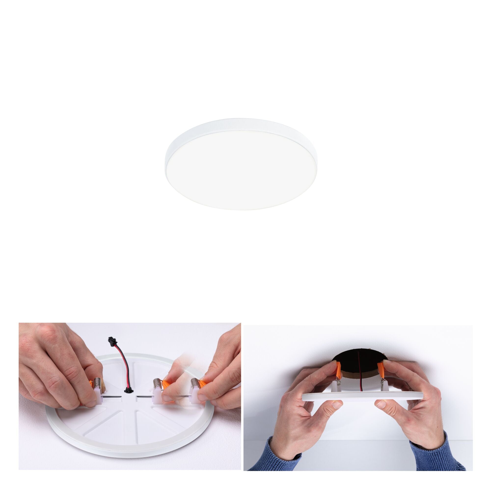 Paulmann VariFit LED Einbaupanel Veluna Edge IP44 rund 90mm 500lm 4000K Weiß