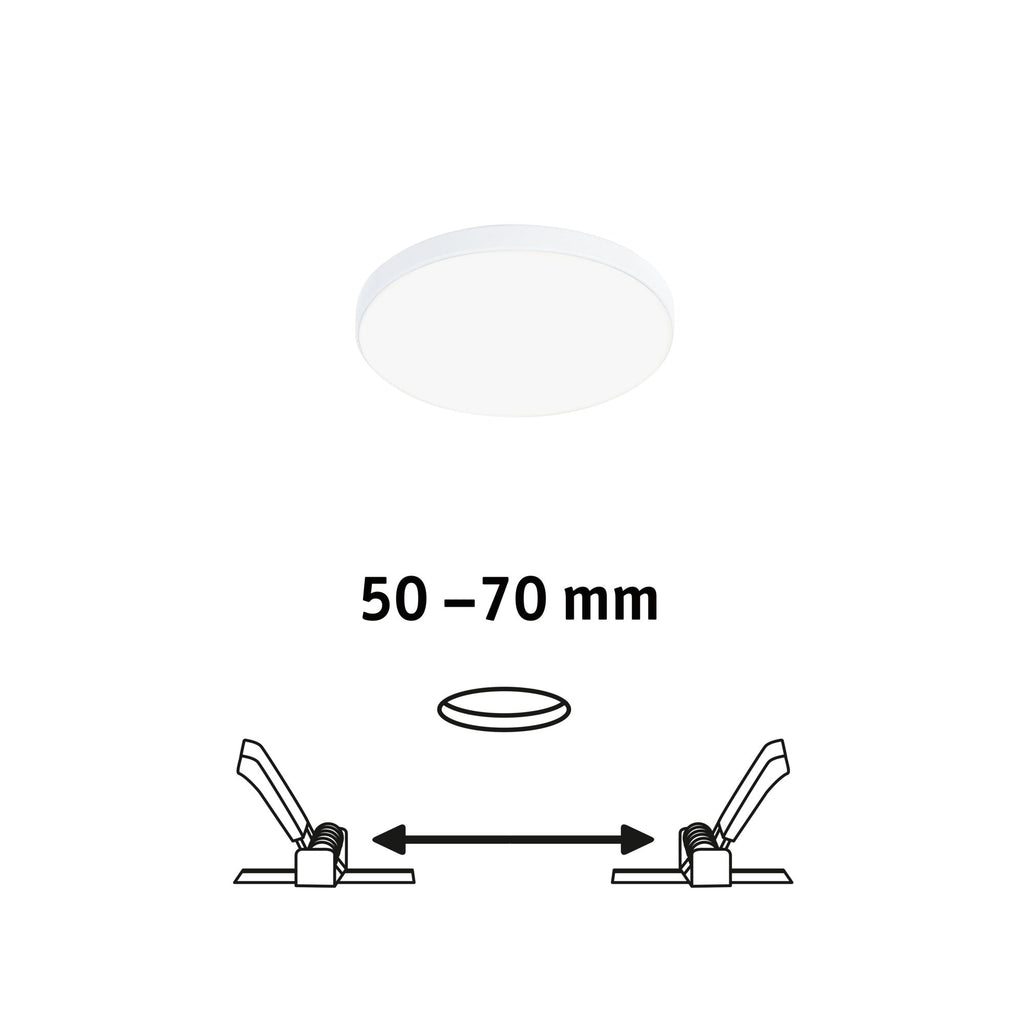 Paulmann VariFit LED Einbaupanel Veluna Edge IP44 rund 90mm 500lm 4000K Weiß