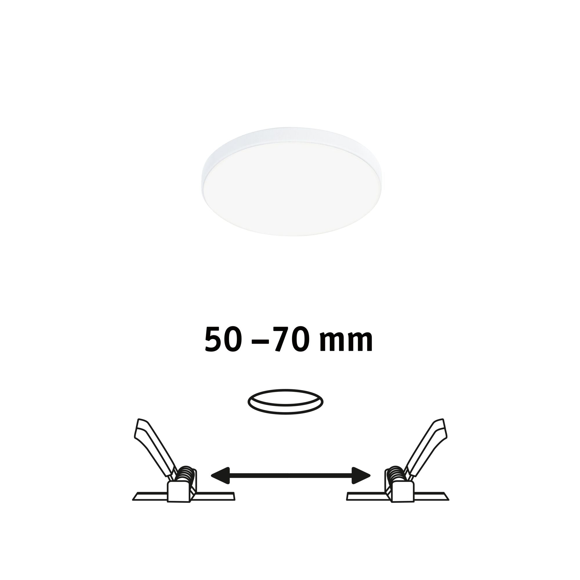 Paulmann VariFit LED Einbaupanel Veluna Edge IP44 rund 90mm 500lm 4000K Weiß