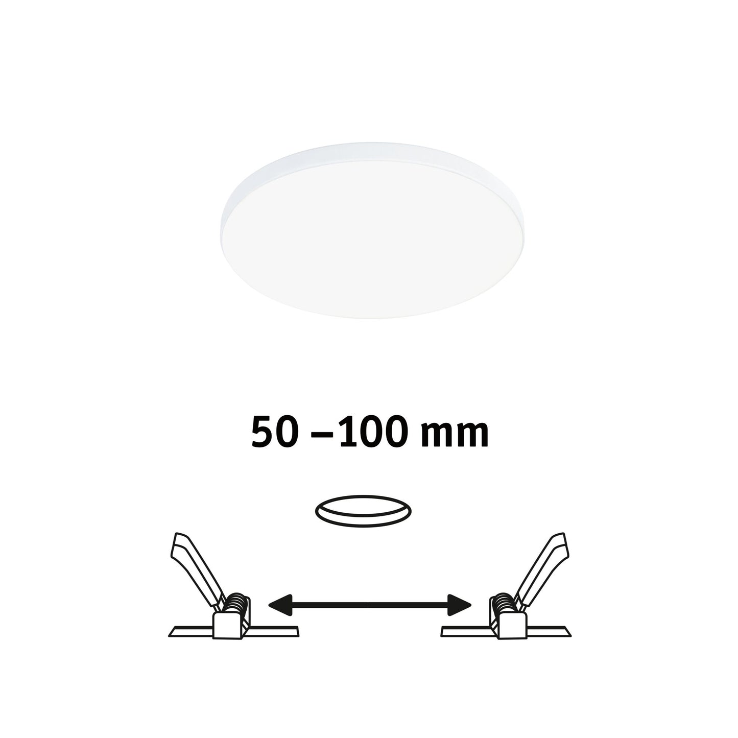 Paulmann VariFit LED Einbaupanel Veluna Edge IP44 rund 120mm 650lm 4000K Weiß