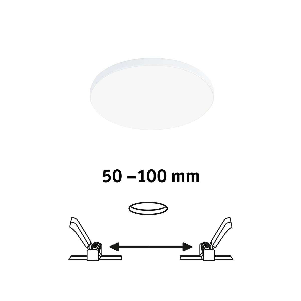 Paulmann VariFit LED Einbaupanel Veluna Edge IP44 rund 120mm 650lm 4000K Weiß