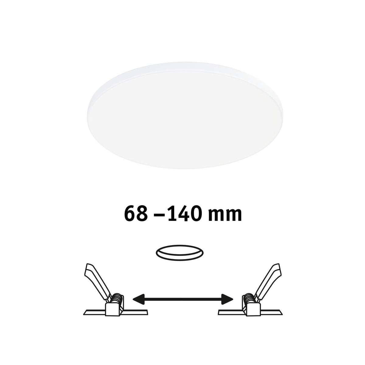 Paulmann VariFit LED Einbaupanel Veluna Edge IP44 rund 160mm 1100lm 4000K Weiß