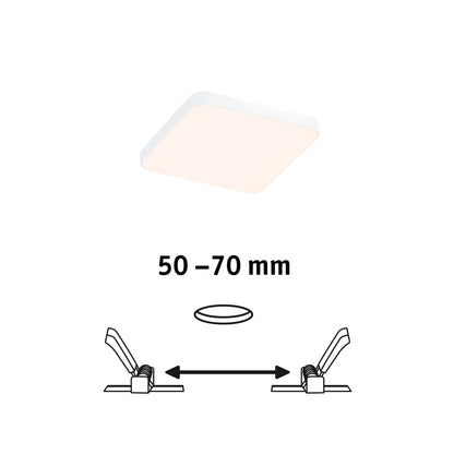 Paulmann VariFit LED Einbaupanel Veluna Edge IP44 eckig 90x90mm 450lm 3000K Weiß
