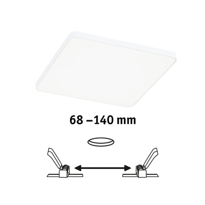 Paulmann VariFit LED Einbaupanel Veluna Edge IP44 eckig 160x160mm 1100lm 4000K Weiß dimmbar