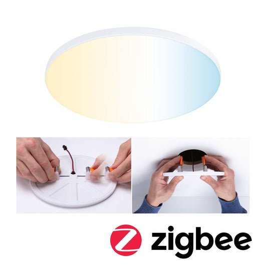 Paulmann VariFit LED Einbaupanel Veluna Edge IP44 rund 160mm 1000lm Tunable White Weiß dimmbar