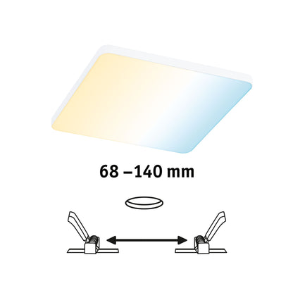 Paulmann VariFit LED Einbaupanel Veluna Edge IP44 eckig 160x160mm 1000lm Tunable White Weiß dimmbar