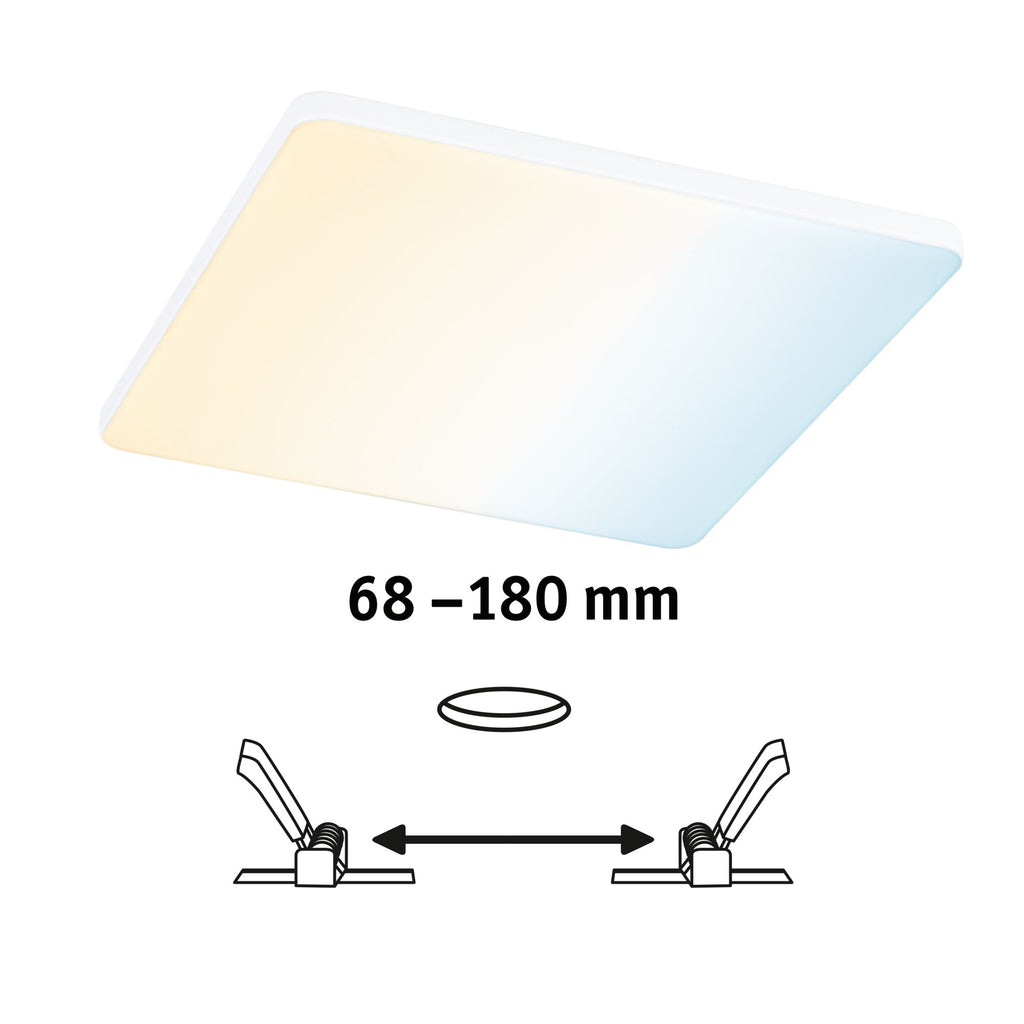 Paulmann VariFit LED Einbaupanel Veluna Edge IP44 eckig 200x200mm 1400lm Tunable White Weiß dimmbar