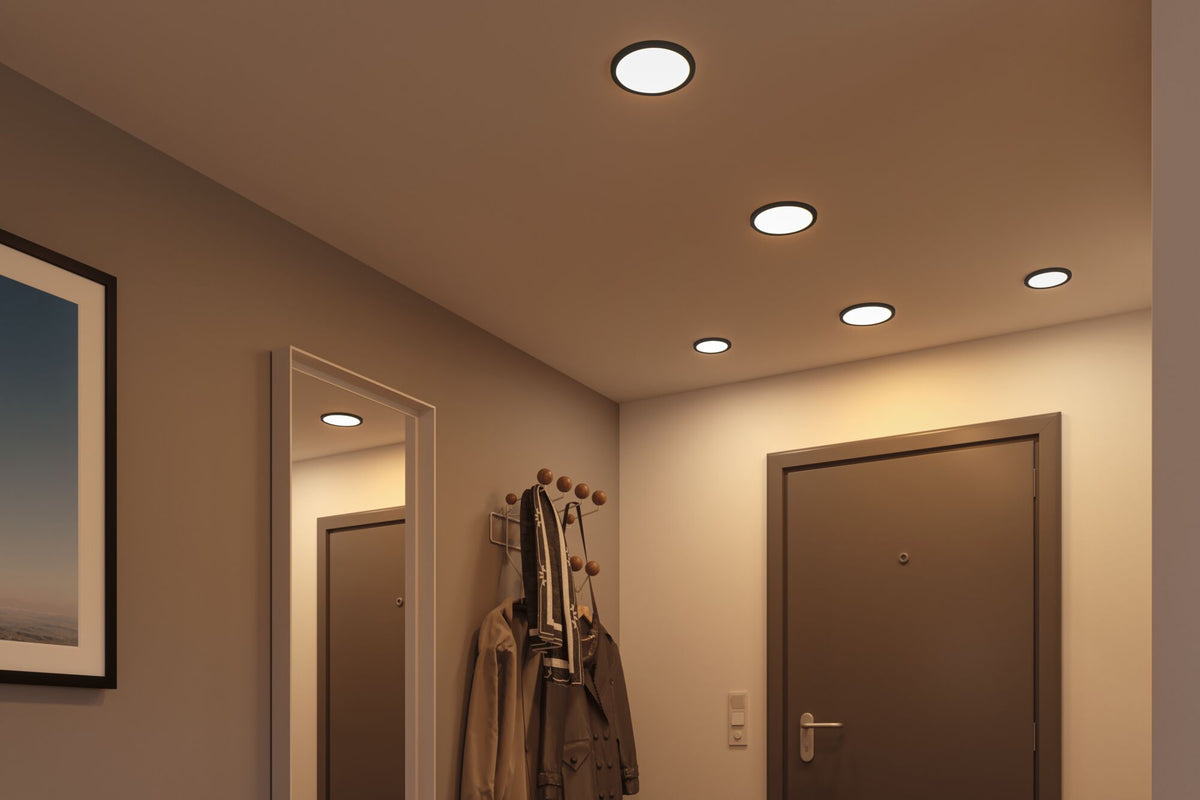 Paulmann VariFit LED Einbaupanel Areo IP44 rund 175mm 3000K Schwarz