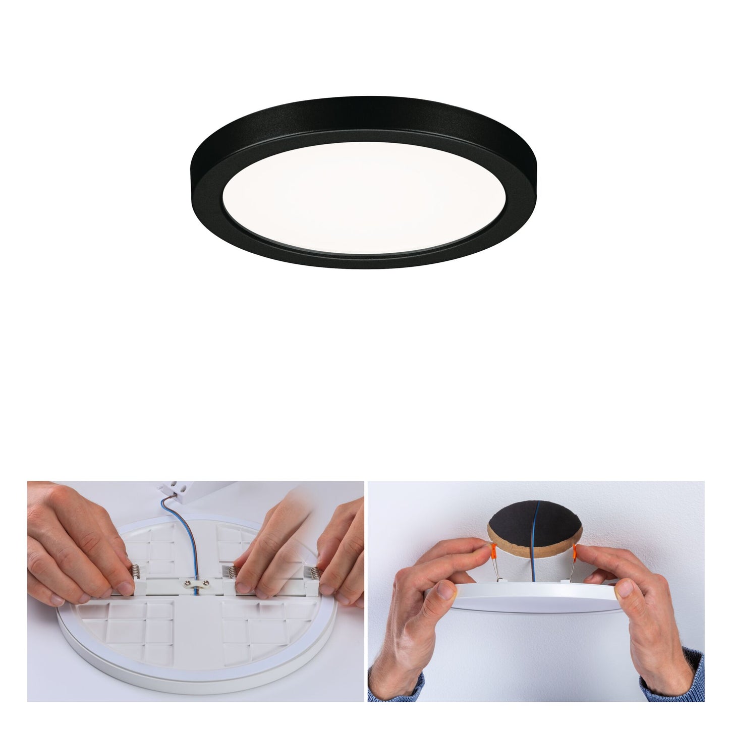 Paulmann VariFit LED Einbaupanel Areo IP44 rund 118mm 4000K Schwarz