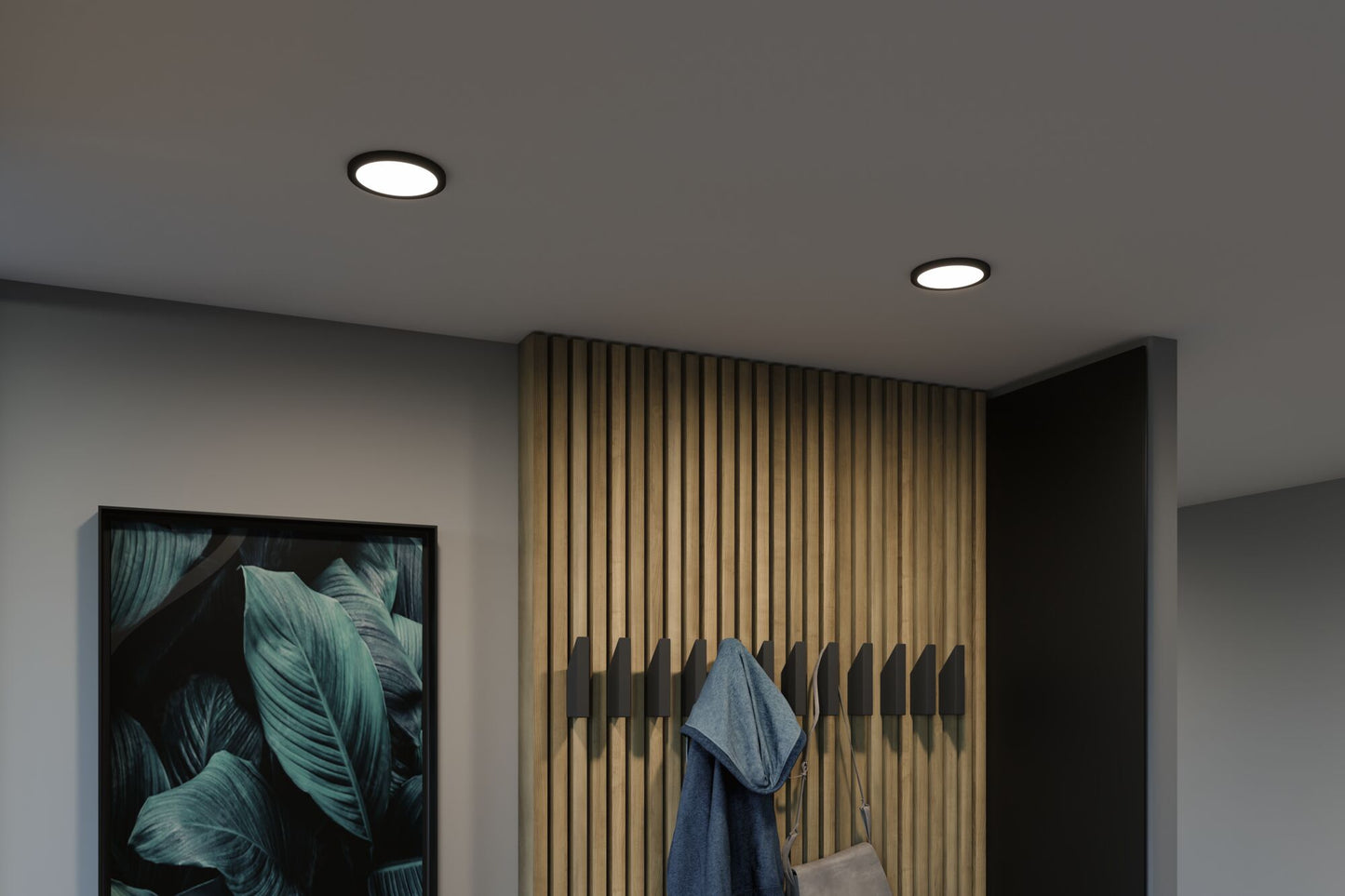 Paulmann VariFit LED Einbaupanel Areo IP44 rund 118mm 4000K Schwarz