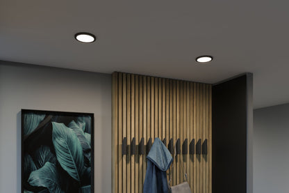 Paulmann VariFit LED Einbaupanel Areo IP44 rund 118mm 4000K Schwarz