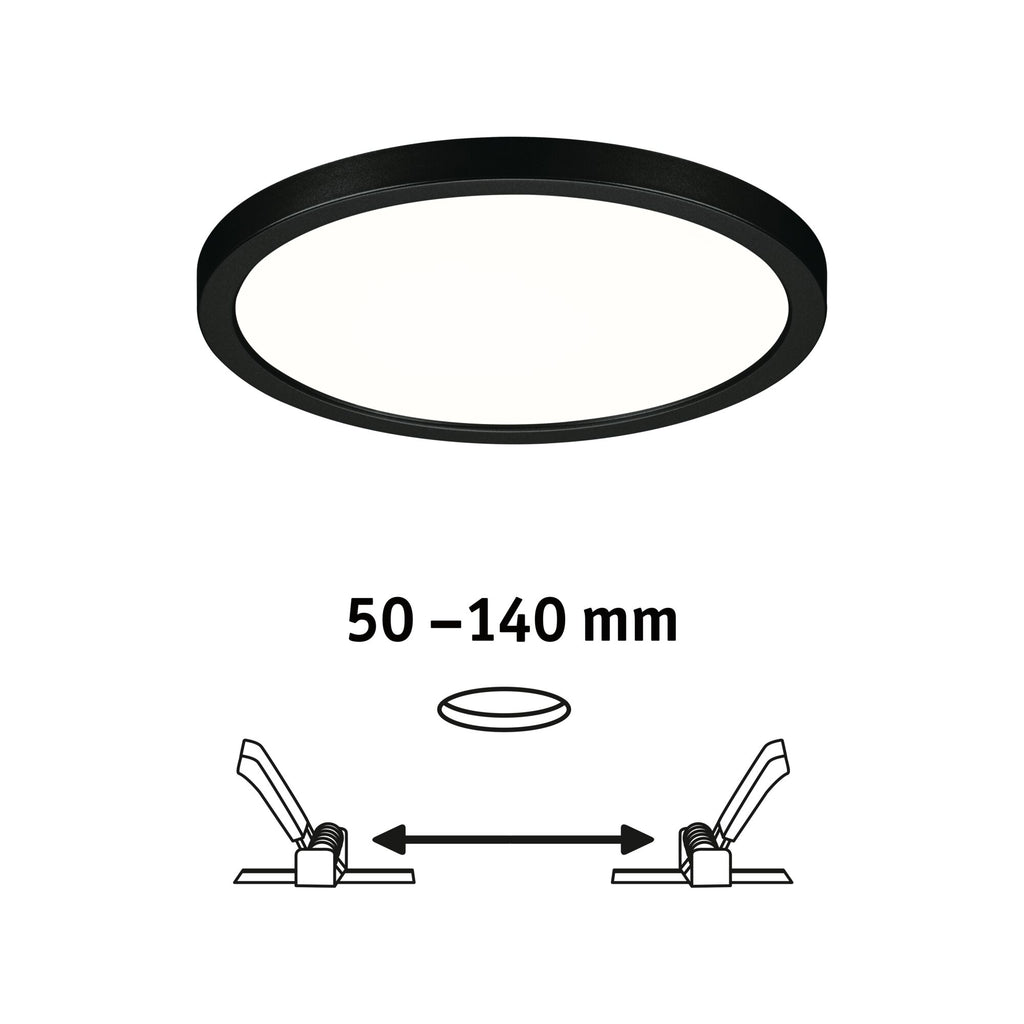 Paulmann VariFit LED Einbaupanel Areo IP44 rund 175mm 4000K Schwarz