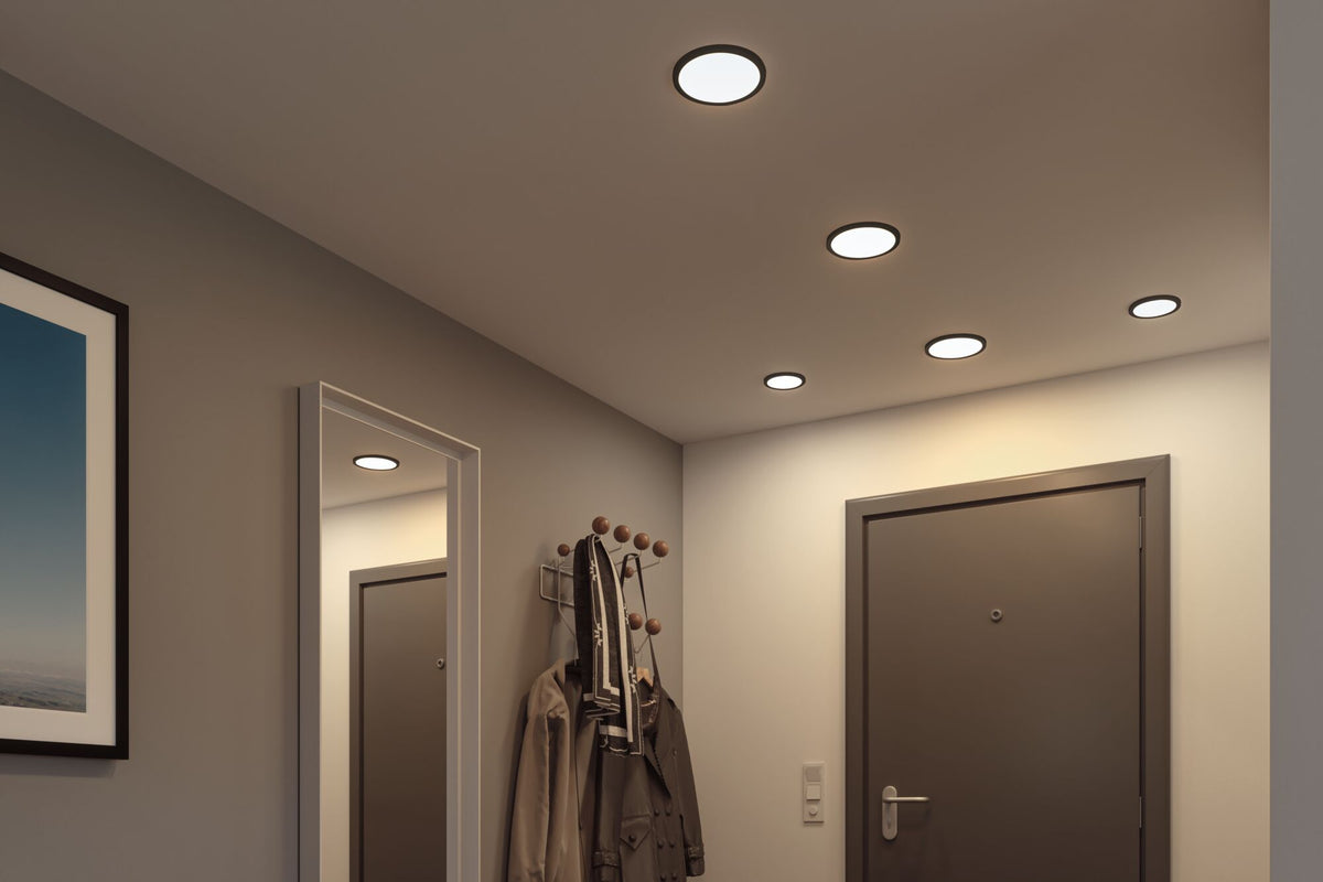 Paulmann VariFit LED Einbaupanel Areo IP44 rund 175mm 4000K Schwarz