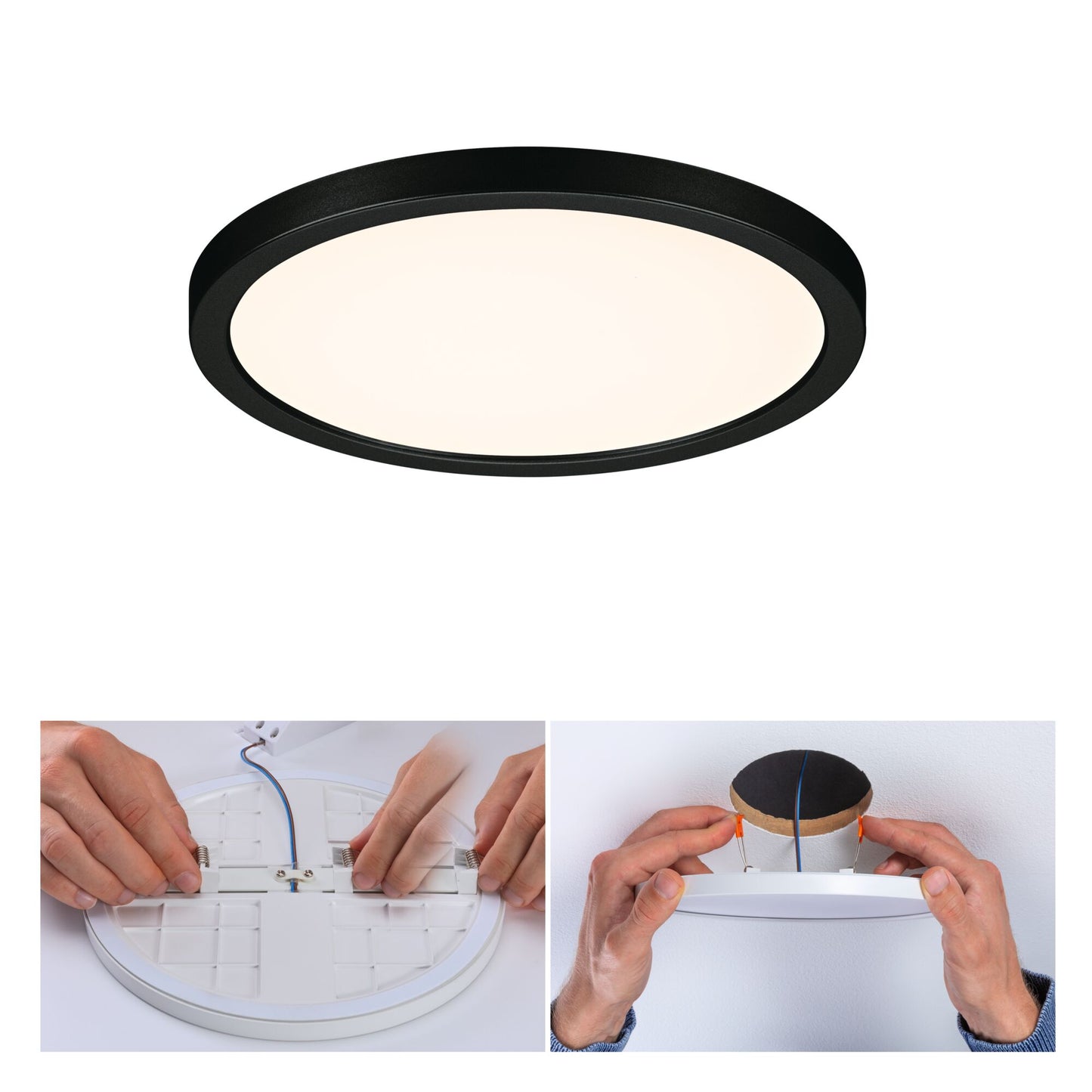 Paulmann VariFit LED Einbaupanel Areo IP44 rund 175mm 3000K Schwarz dimmbar