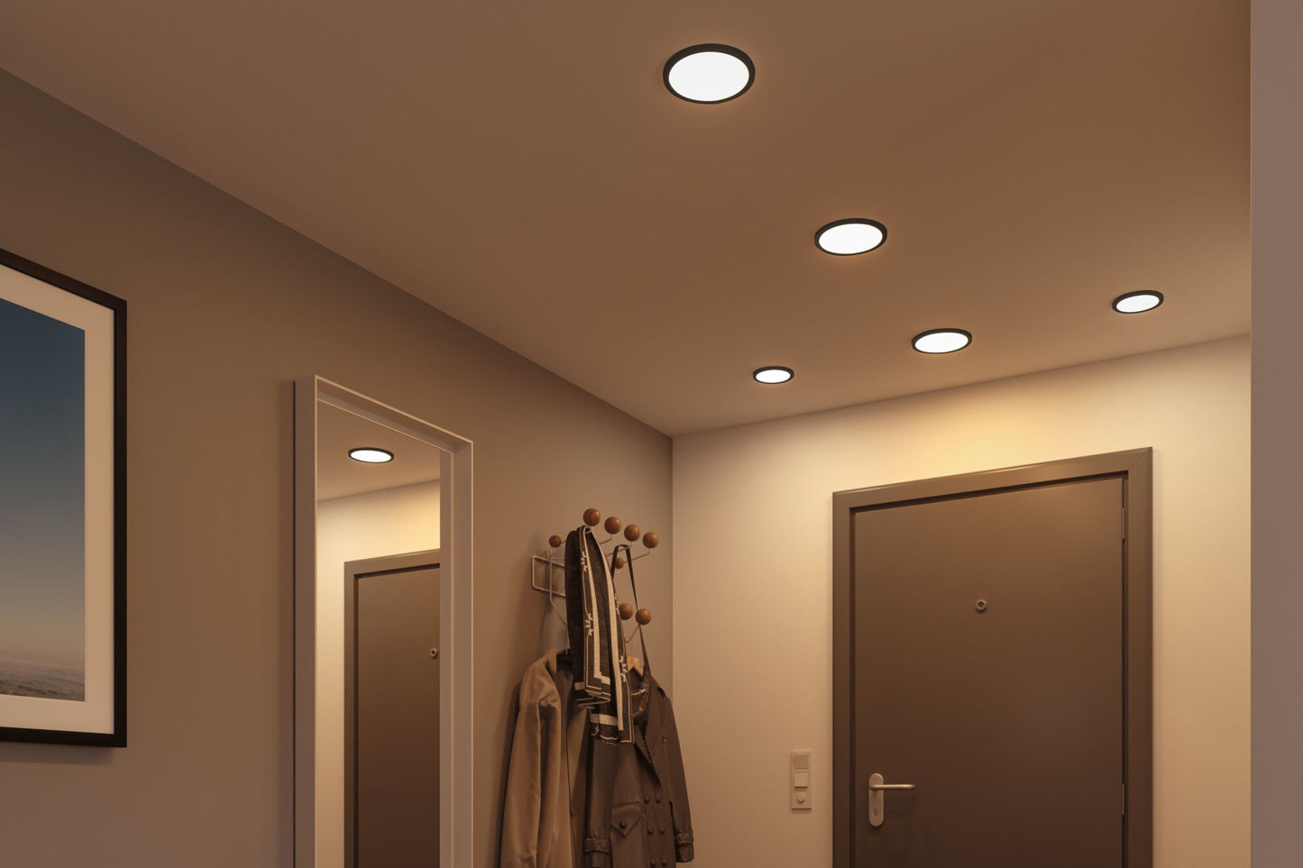 Paulmann VariFit LED Einbaupanel Areo IP44 rund 175mm 3000K Schwarz dimmbar