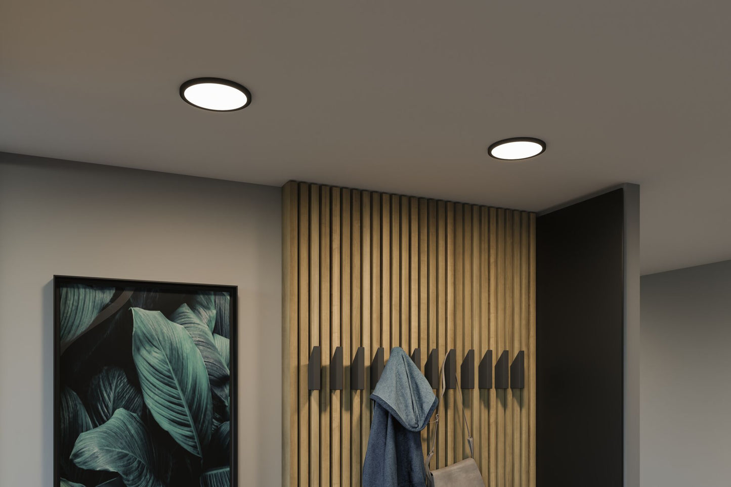 Paulmann VariFit LED Einbaupanel Areo IP44 rund 175mm 3000K Schwarz dimmbar