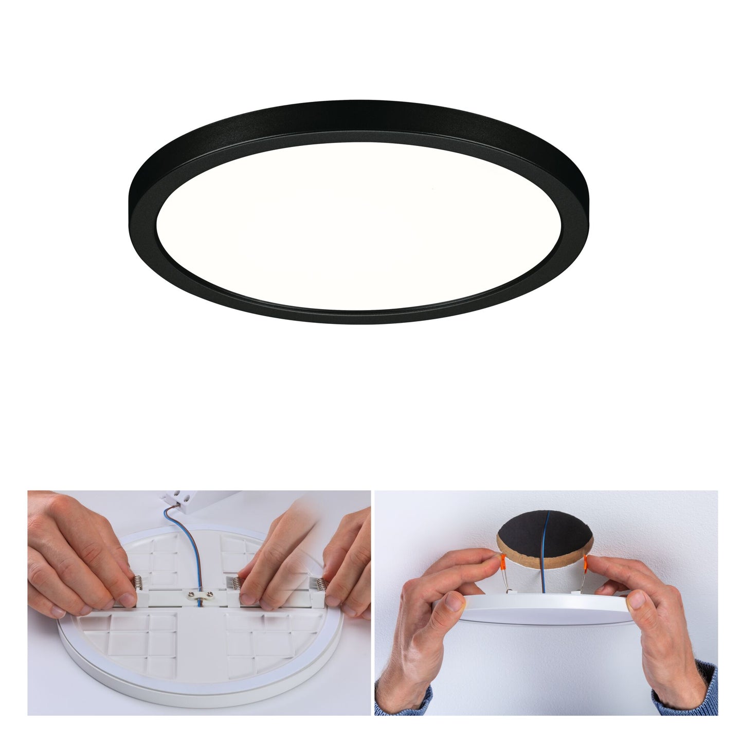 Paulmann VariFit LED Einbaupanel Areo IP44 rund 175mm 4000K Schwarz dimmbar
