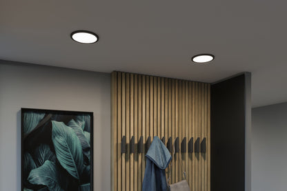 Paulmann VariFit LED Einbaupanel Areo IP44 rund 175mm 4000K Schwarz dimmbar