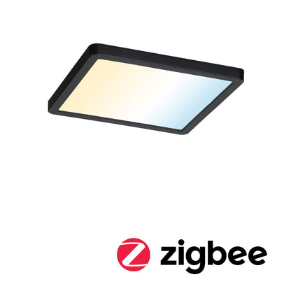 Paulmann VariFit LED Einbaupanel Areo Smart Home Zigbee  IP44 eckig 175x175mm Tunable White Schwarz dimmbar