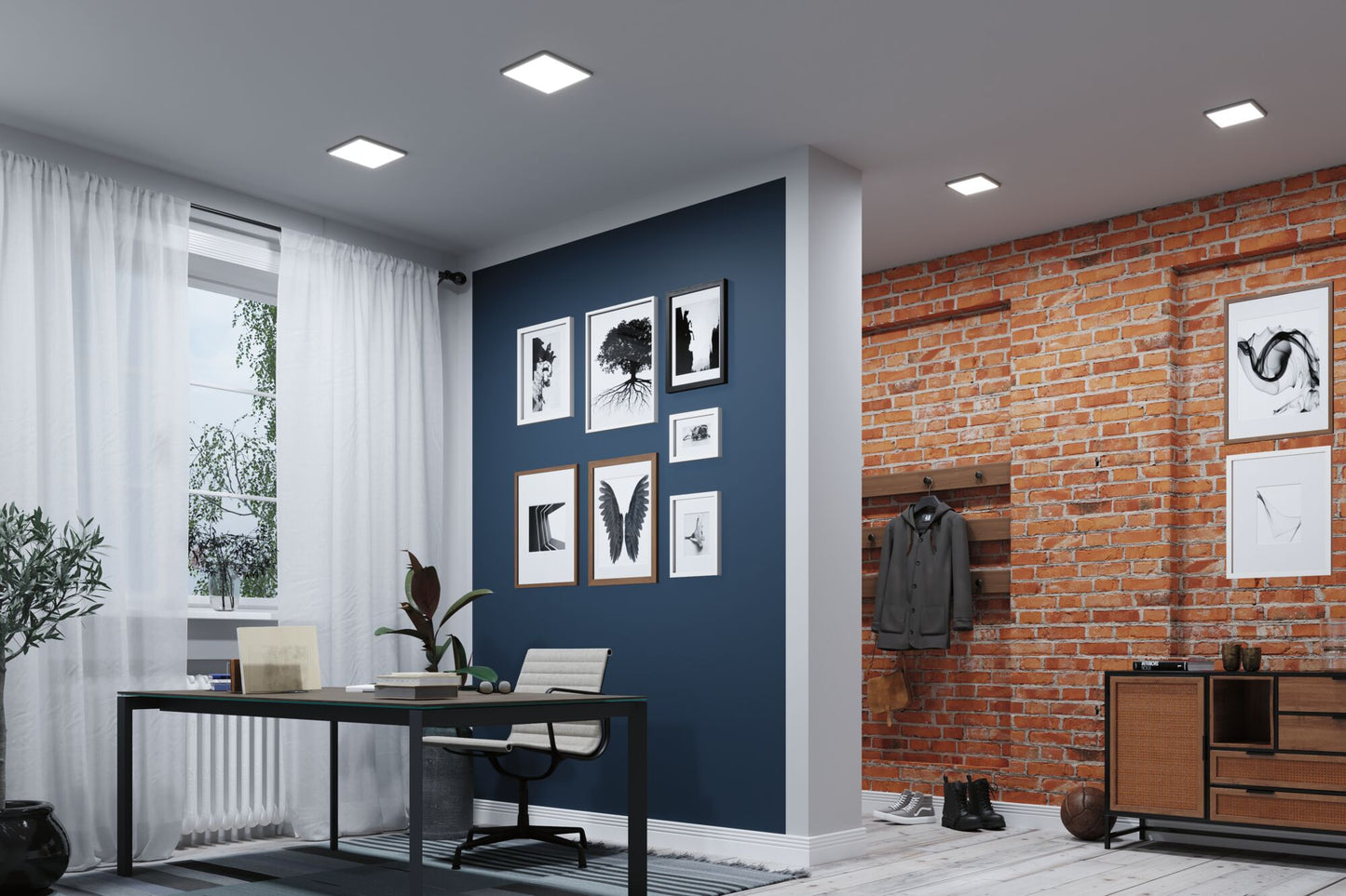 Paulmann VariFit LED Einbaupanel Areo Smart Home Zigbee  IP44 eckig 175x175mm Tunable White Schwarz dimmbar