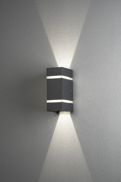 Konstsmide Cremona Wandleuchte 2x3W High Power LED anthrazit