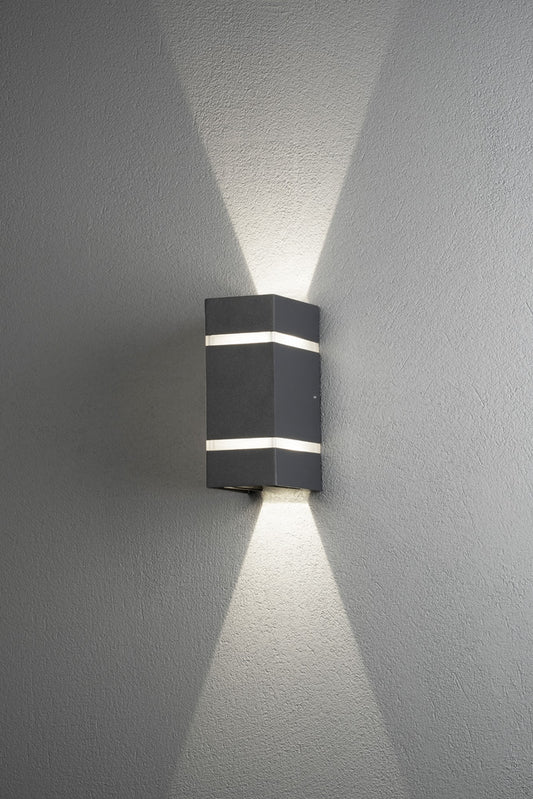 Konstsmide Cremona Wandleuchte 2x3W High Power LED anthrazit