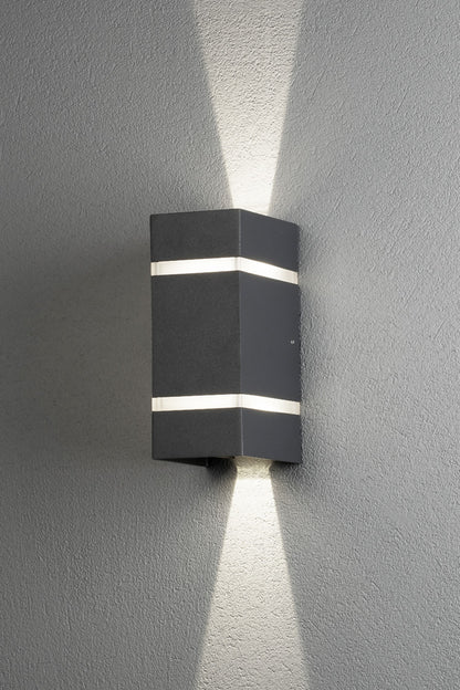 Konstsmide Cremona Wandleuchte 2x3W High Power LED anthrazit