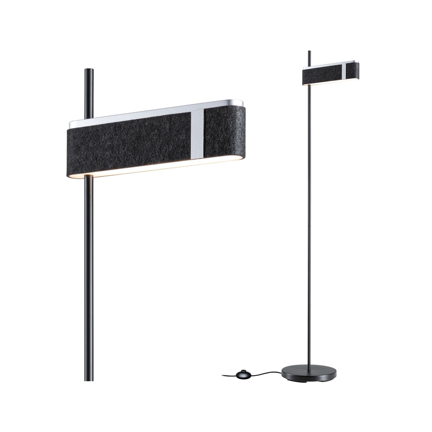 Paulmann LED Stehleuchte Jagun 3-Step-Dim   2700K 1250lm 20,4W Anthrazit Filz#Kunststoff#Metall