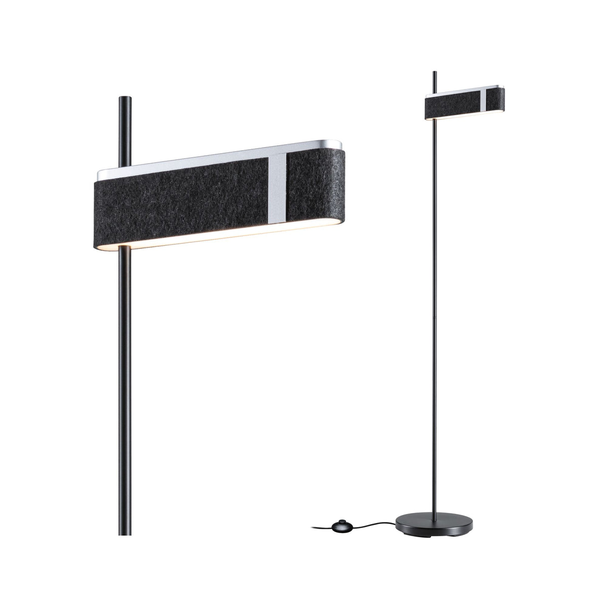 Paulmann LED Stehleuchte Jagun 3-Step-Dim   2700K 1250lm 20,4W Anthrazit Filz#Kunststoff#Metall