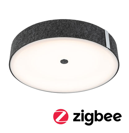 Paulmann LED Deckenleuchte Malika Smart Home Zigbee 3.0    Tunable White 2500lm 230V 26W dimmbar Anthrazit