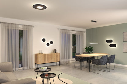 Paulmann LED Deckenleuchte Tulga Smart Home Zigbee 3.0    Tunable White 2000lm / 850lm 19W / 9W Anthrazit dimmbar