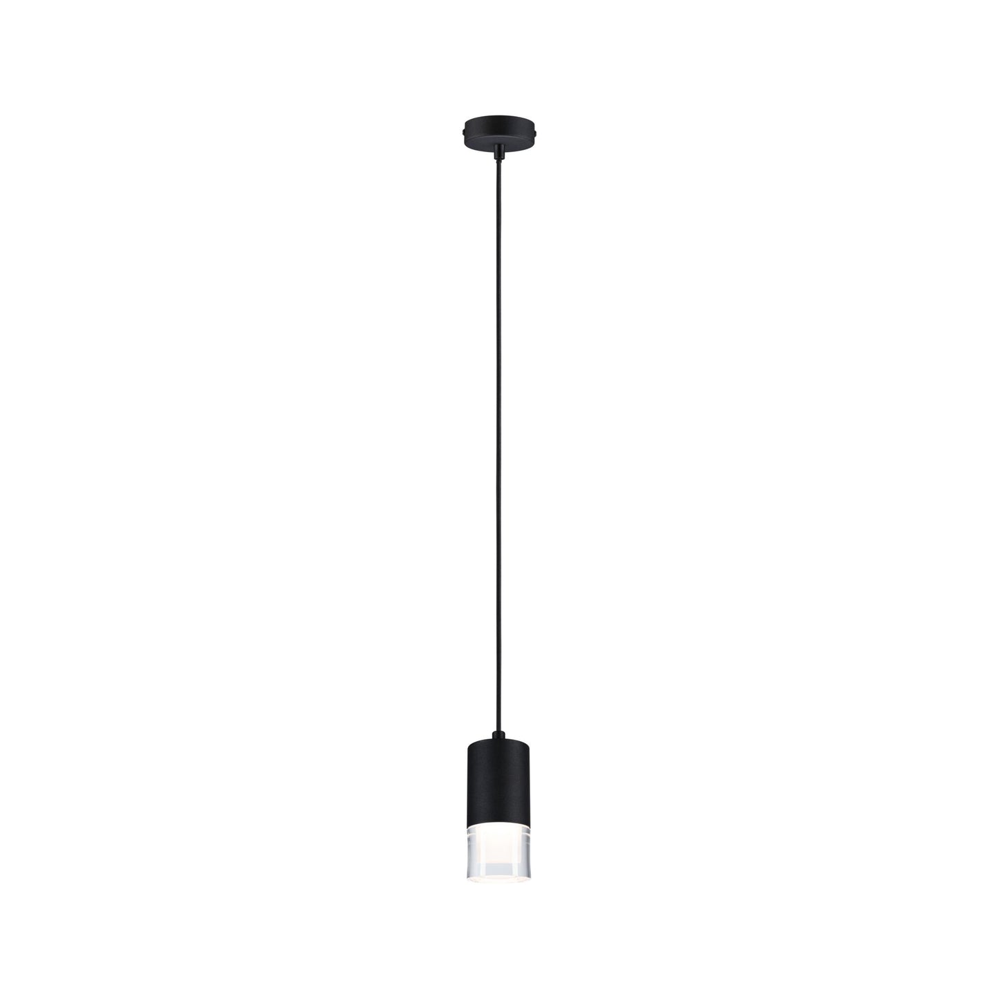 Paulmann LED Pendelleuchte Kame 9W Klar#Schwarz matt