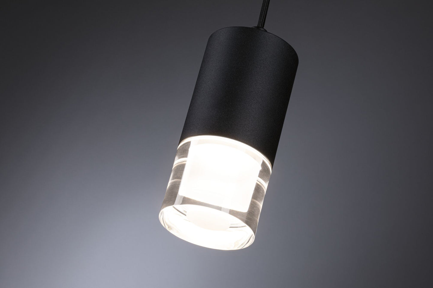 Paulmann LED Pendelleuchte Kame 9W Klar#Schwarz matt