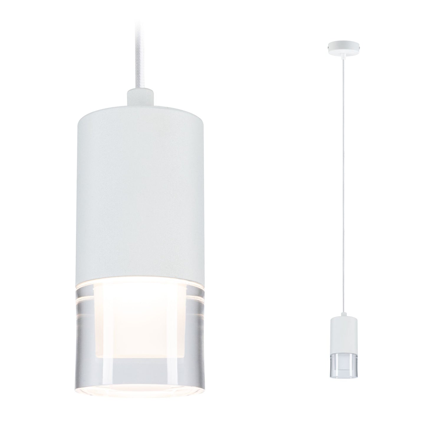 Paulmann LED Pendelleuchte Kame 9W Klar#Weiß matt