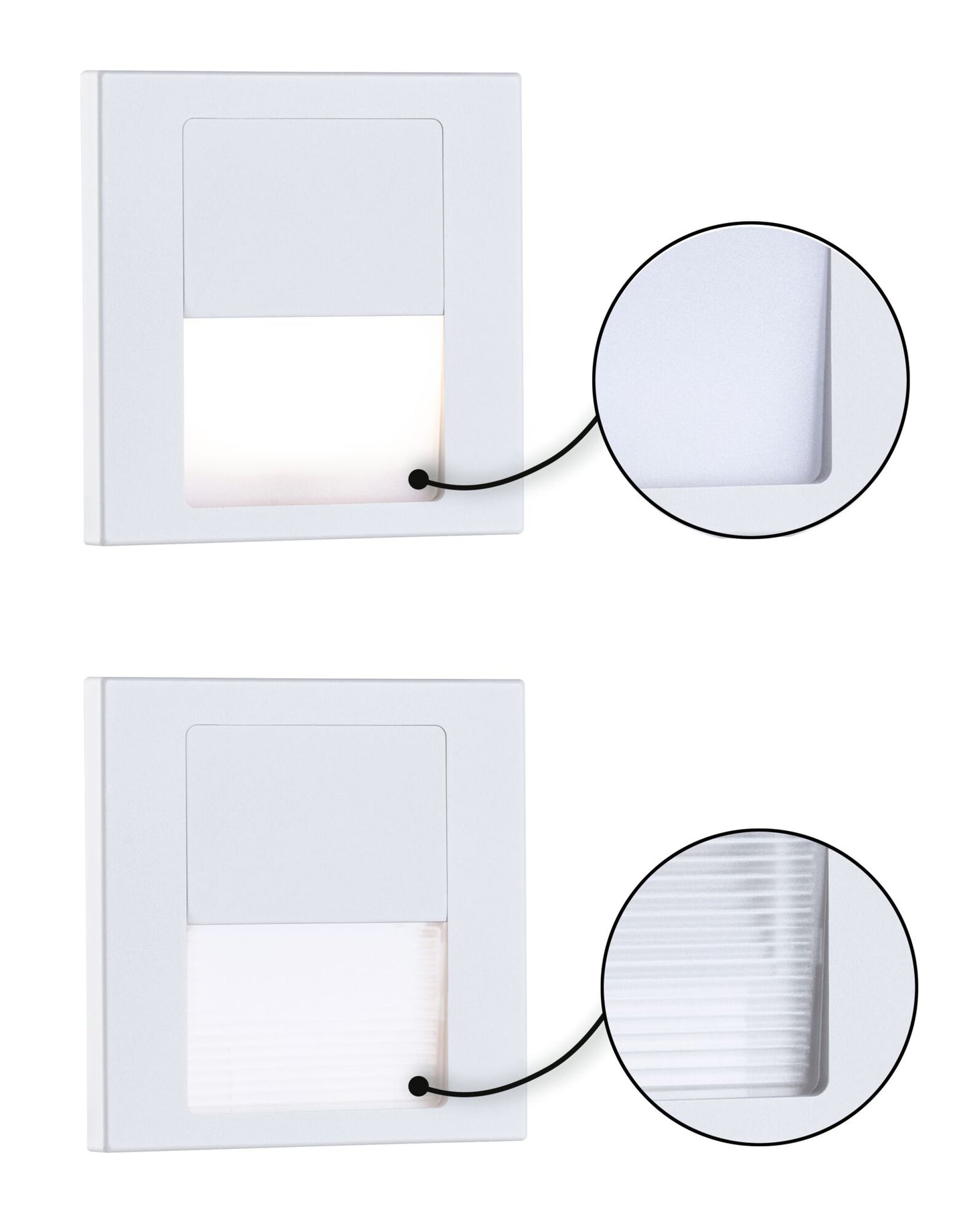 Paulmann LED Wandeinbauleuchte Tsaro eckig 80x36mm   1W 80lm 230V  2700K Weiß matt