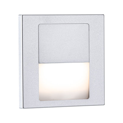 Paulmann LED Wandeinbauleuchte Tsaro eckig 80x36mm   1W 80lm 230V  2700K Chrom matt