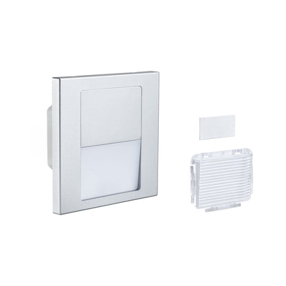 Paulmann LED Wandeinbauleuchte Tsaro eckig 80x36mm   1W 80lm 230V  2700K Chrom matt