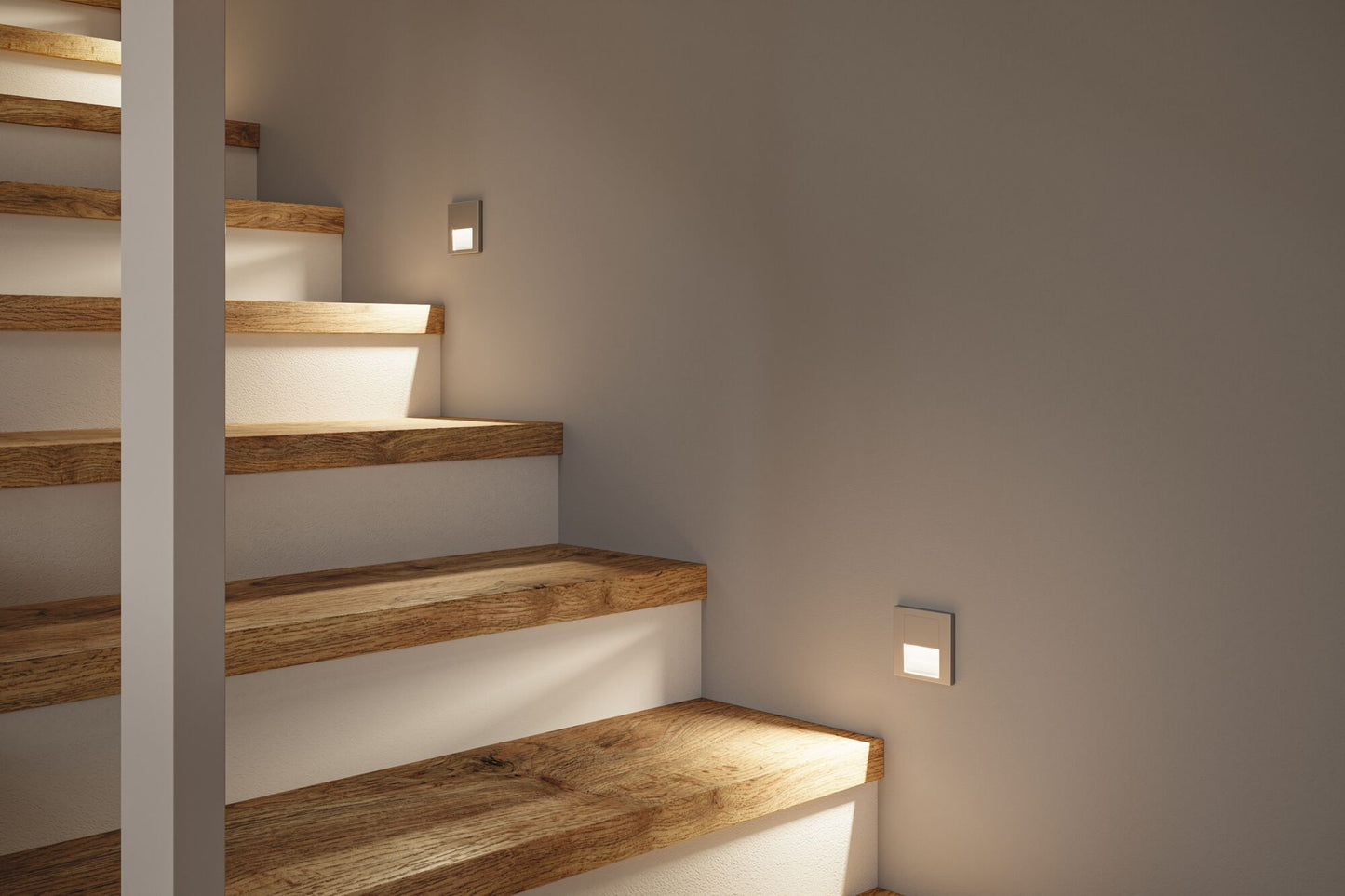 Paulmann LED Wandeinbauleuchte Tsaro eckig 80x36mm   1W 80lm 230V  2700K Chrom matt
