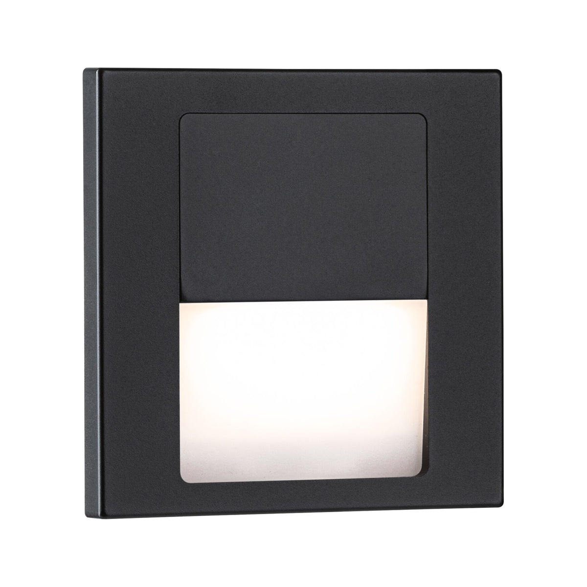 Paulmann LED Wandeinbauleuchte Tsaro eckig 80x36mm   1W 80lm 230V  2700K Schwarz matt