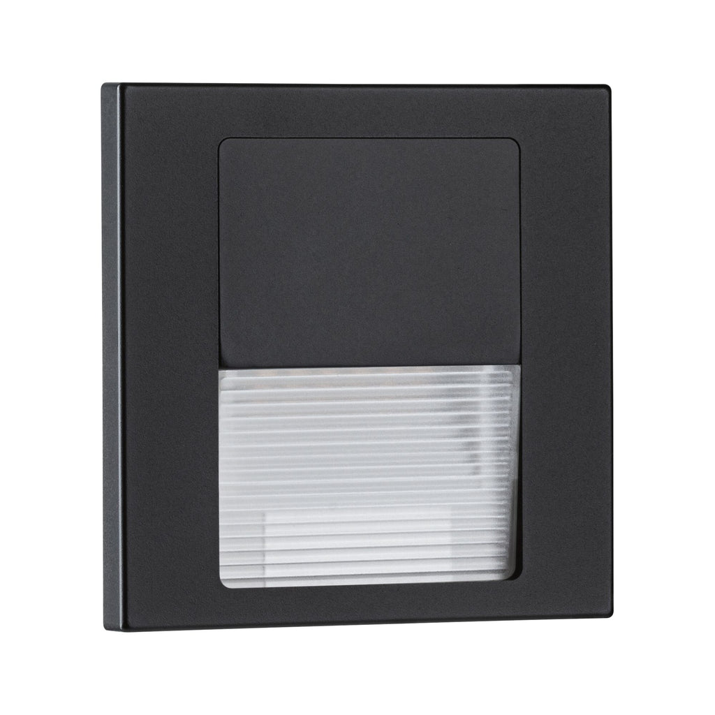 Paulmann LED Wandeinbauleuchte Tsaro eckig 80x36mm   1W 80lm 230V  2700K Schwarz matt