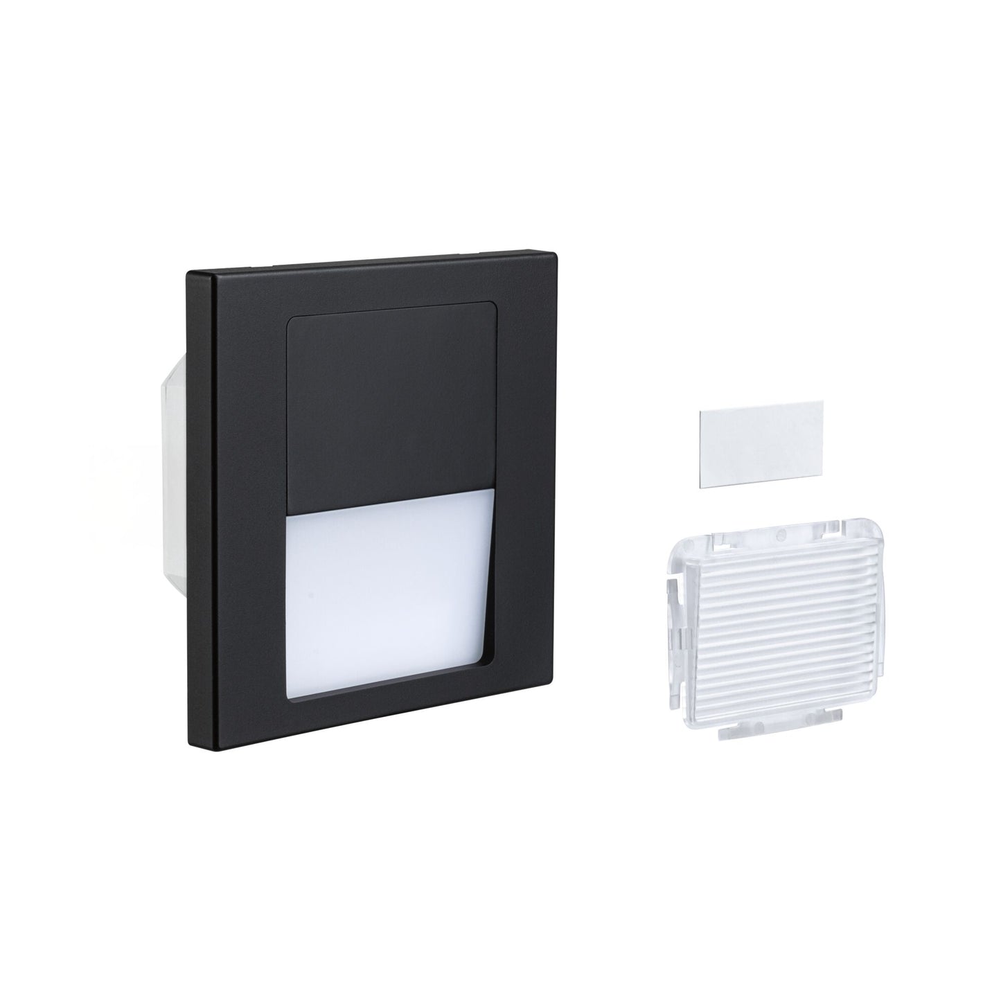 Paulmann LED Wandeinbauleuchte Tsaro eckig 80x36mm   1W 80lm 230V  2700K Schwarz matt